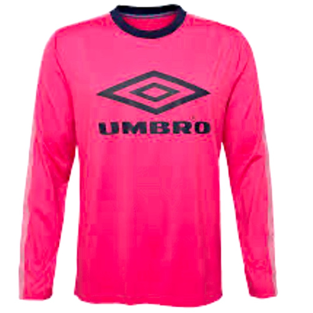 Umbro Premier Men’s Retro Diamond Pink Long Sleeve Shirt Size X-Large